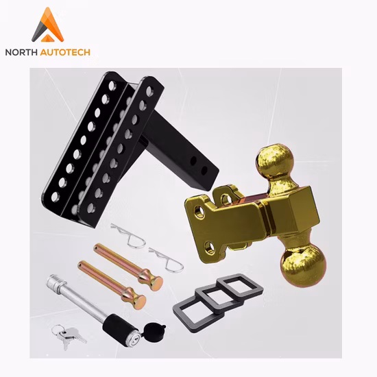 Trailer Spare Parts Adjustable Trailer Towing Hitch Ball Mount 2-Inch Receiver 6-Inch Drop 2 and 2-5/16-Inch Balls 14, 000 Lbs