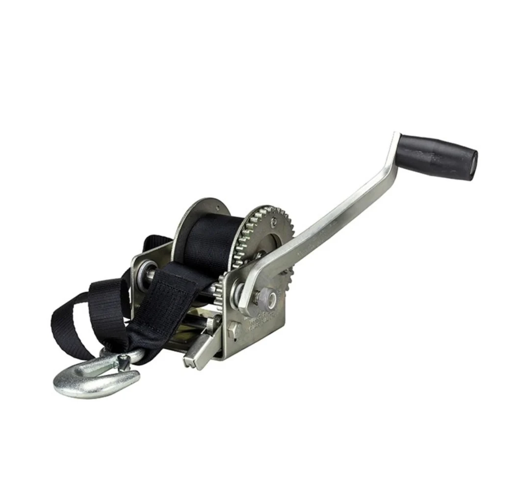 OEM Single Speed Hand 900 Lbs Winch with 12′ Strap - 6